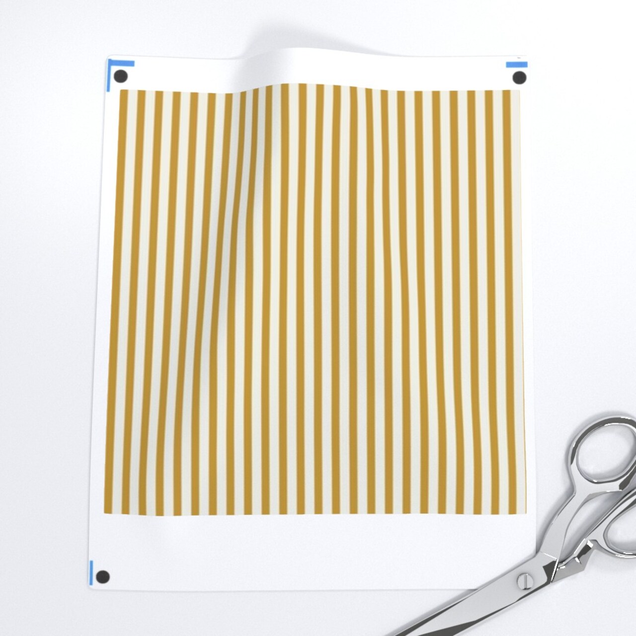 Yellow Stripes Golden Mustard Classic Coastal Traditional Farmhouse Custom Printed Fabric by Spoonflower Various Fabrics by the Yard or Fat Quarter